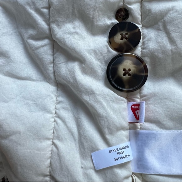 Madewell Padded Jacket in Plaid Brown Tan White Double Breasted Women's size XL - Picture 8 of 11